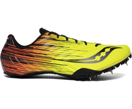 Tenis Saucony Spitfire 5 Hombre Zapatillas Running Citron / Negras México MX-604-XJ